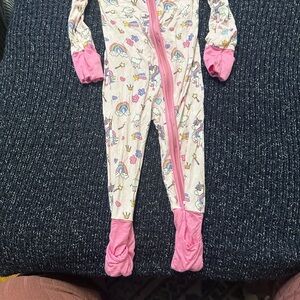 Pink Unicorn Footie Pajamas for Kids
